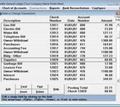 This is a picture of a general ledger- a service that GPS Bookkeeping provides.